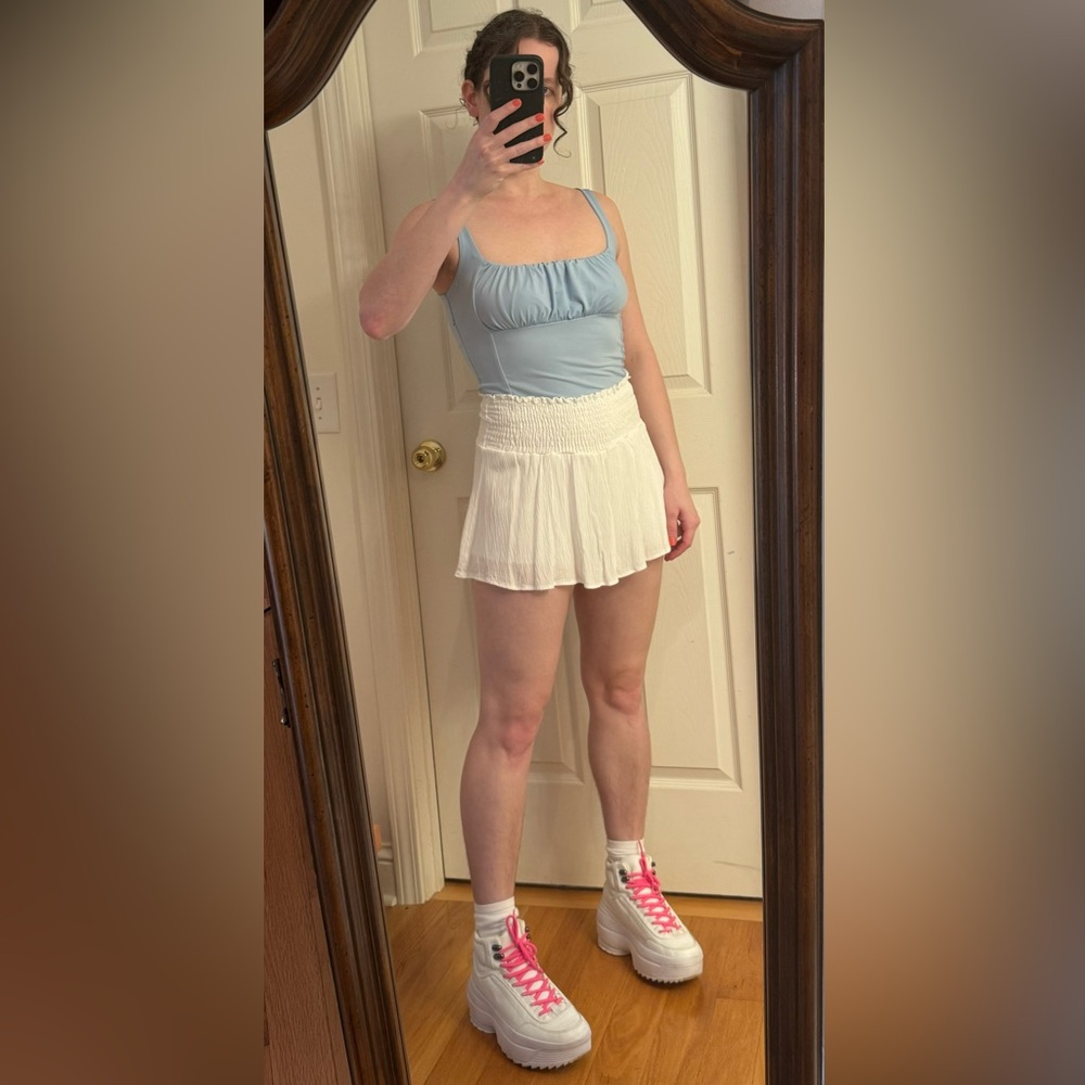 *3 for $12* Blue Milkmaid Tank Top